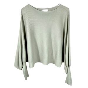 Anthropologie x Alter'd State Green Crop Shirt Womens Size L Pullover